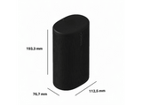 Altavoz bluetooth - Sonos Play, WiFi 6, 24h Autonomía, IP67, Control por Voz, Sonido Estéreo, Trueplay Automático, Negro