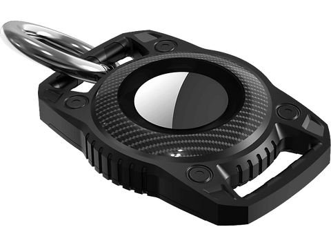 Funda AirTag - ISY IAT-5100-BK, Llavero, Para Apple AirTag, Para animales, Impermeable, Silicona, Metal, Negro