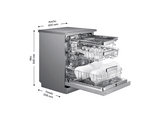 Lavavajillas - Samsung DW70H73YCFRU1, 14 servicios, 8 programas, 59.8 cm, Tercera bandeja, Wifi, Inoxidable