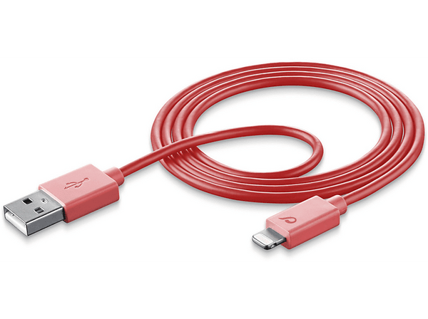 Cable - CellularLine 36916, Para Apple iPhone, Mac, iPad, Lightning, Rosa