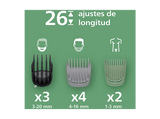 Afeitadora corporal - Philips All in One S7000 MG7951/15, Recortador 17 en 1, Precisión 0,2 mm, BeardSense, Autoafilable, 120min, Uso Seco/Mojado
