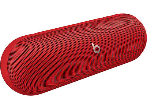 Apple Beats Pill, Altavoz Bluetooth inalámbrico, Cargador portátil USB-C, Hasta 24 horas de batería, IP67, Apple y Android, micrófono, Rojo llama