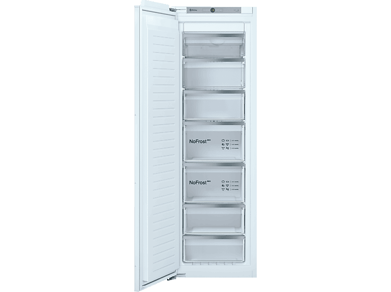 Congelador vertical - Balay 3GIF737F, Integrable, 212 l, No Frost, Blanco