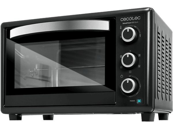 Minihorno eléctrico - Cecotec Bake&Toast 3090 Black Gyro, De convección, 1500 W, 30 l, 230°C, 5 modos, Rustidor giratorio, Temporizador, Black