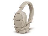 Auriculares inalámbricos - Marshall Monitor III, 100 h Autonomía, Cancelación activa de ruido y modo Transparencia, Plegable, Crema