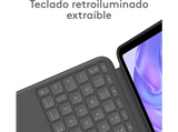 Funda con teclado - Logitech Combo Touch iPad Pro 11 inch, Retroiluminación, Accesos directos, Teclado extraíble, 4 modos de uso, Trackpad, Negro