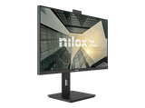Monitor gaming - Nilox NXM24RWEB0265, 23.8 Full-HD, 120 Hz, 4 ms, IPS, Altura Ajustable, USB-C, Webcam Integrada, Negro