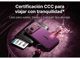 Powerbank - Baseus Picogo Air AM71, 5000 mAh, 22,5W, Carga inalámbrica 15W, USB-C, Ultrafina, Certificado CCC, Dark Cherry