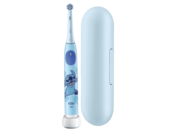 Cepillo eléctrico - Oral-B iO Kids Disney Stitch, 1 cabezal de recambio, Temporizador con música, Para Niños de +6 Años