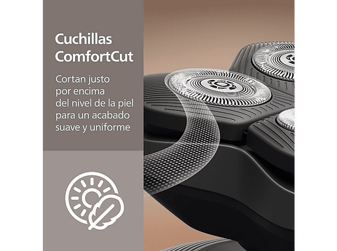 Afeitadora - Philips Head Shaver Pro 5000 Series HS5980/15, Cabezales flexibles 360º, Power Adapt, Autonomía de 60 min, Uso Seco y Húmedo, Negro