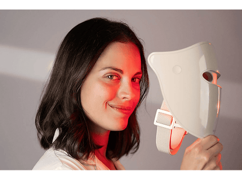 Máscara LED - Natcare Sunstone, Para la cara, Promueve el colágeno, Tecnología Innovadora, Blanco