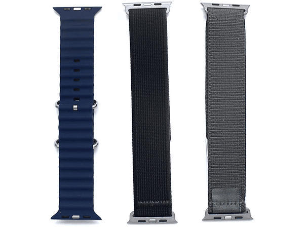 Pack Correas - Friendly License Fancy Mix, Apple Watch 42/44/45 mm , Negro, Verde, Azul marino
