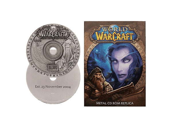 Réplica CD-ROM World of Warcraft Edición Limitada Fanattik + Soporte de exhibición