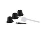 Cápsulas monodosis reutilizables - CMP París KA4556, 3 capsulas de polipropileno de café, Compatible con Nespreso, Negro