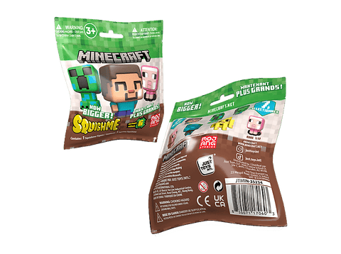 Figura - Magicbox Minecraft™ Squishmes S6, Caja sorpresa, 7 figuras para coleccionar