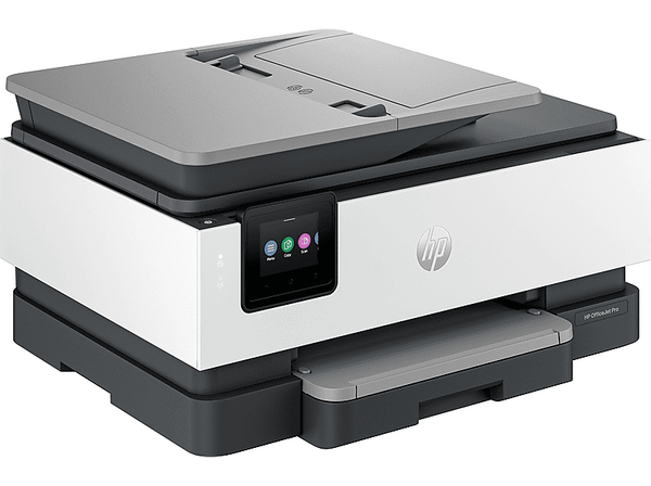 Impresora multifunción - HP OfficeJet Pro 8124e, Copia, Escáner, Fax móvil, Inyección de tinta térmica, Wi-Fi, Hasta 6 meses tinta con HP+, Gris