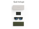 Gafas IA - Meta Fury, Lentes Light Blue Atlantic, Cámara 12 MP, Traducción en tiempo real, Resolución 3K HD, +8h Batería, Racing Green