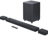 Barra de sonido - JBL Bar 1000, Bluetooth, Subwoofer inalámbrico, 880 W, Canales 7.1.4, Negro
