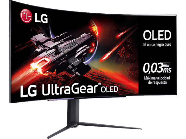 Monitor gaming - LG 45GR95QE-B, 44.5", OLED, 0.03 ms, 240 Hz, HDMI x2, DisplayPort x1, Negro