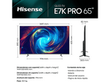 TV QLED 65 - Hisense 65E7KQ Pro, UHD 4K, Quad Core, Gaming Smart TV, Dolby Vision IQ & Atmos, Gris