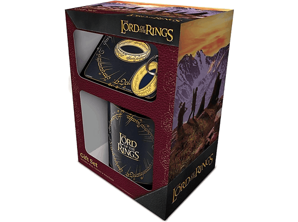 Pack Merchandising - Pyramid International, El Señor de los Anillos, Taza + Llavero +Posavasos