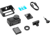 Cámara deportiva - DJI Osmo Action 4 Standard Combo, 4K, Sumergible hasta 18 m, 2 pantallas táctiles, Negro
