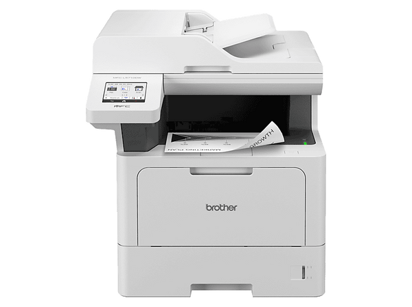 Impresora multifunción láser - Brother MFC-L5710DW, Monocromo, Red cableada y WiFi, Blanco