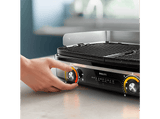 Grill - Philips Grill 5000 2400W Dual Zone HD6222/90, Placas reversibles, 2 zonas grill, Protector salpicaduras, Piedra Maifan, 1400 cm2, 2400W, Negro