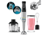 Batidora de mano - Cecotec Katana 15 Chop G, 1500 W, 21 velocidades, Tecnología PerreoMove, Cuchillas de 4 hojas, Función Turbo, Vaso de 800ml, Grey