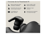 PowerBeats Fit (2025), Auriculares deportivos inalámbricos, True Wireless con aletas Secure-Fit, Apple, Android, Negro