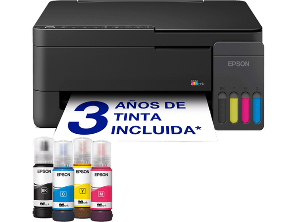 Impresora multifunción tinta - Epson EcoTank ET-2915, Impresión, Escaneo, Copia, Negro