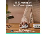 Ratón - Logitech Ergo M575S, Trackball inalámbrico, Botones personalizables, Ergonómico, 2000ppp, Clics silenciosos, 18 meses de pila, PC-Mac, Blanco