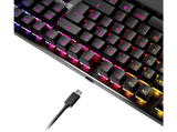 Teclado gaming - NEWSKILL Serike V2, Por Cable, Iluminación RGB, Con reposabrazos, Negro