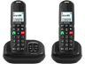 Teléfono - Alcatel XL685 Duo, Análogo, Teclas Grandes, Compatible con Audífonos, Negro