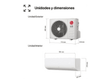 Aire acondicionado Split 1 x 1 - LG WIFIECO12.SET, 2967 fg/h, Wi-Fi, ThinQ, Blanco