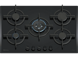 Placa de gas - Balay 3ETG676RB, 5 zonas, 28 cm zona grande, Gas butano, 75.2 cm, Negro