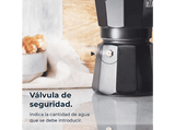 Cafetera tradicional - Cecotec Mokclassic 900 Black, 9 tazas, 550 ml, Aluminio fundido, Black