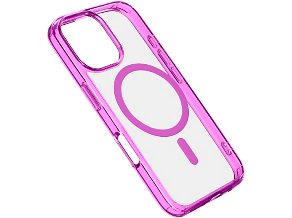 Funda móvil - CellularLine, Para Apple iPhone16 PRO MAX, Trasera, Goma, Rosa