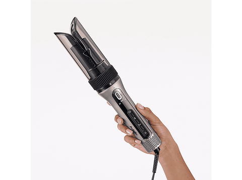 Moldeador - BaByliss Style Secret Air C6688E, 4 Niveles de Temperatura, 11 Configuraciones de Peinado, 3 Modos de Rotación, Plata