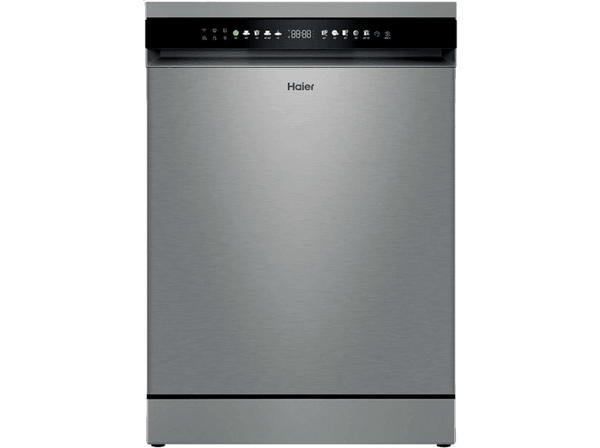 Lavavajillas - Haier XF 6C4F1X, 16 servicios, 10 programas, 60 cm, Apertura automática, Tercera bandeja, Inox