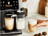 Cafetera superautomática - Krups Sensation Elite Hot & Could EA918, 30 Recetas, Jarra de leche, Molinillo, Táctil, Espumador, 15 bar, 1450 W, Aluminio