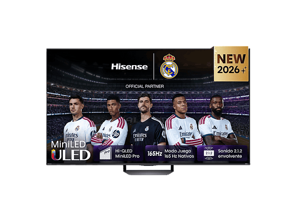 TV Mini LED 85" - Hisense 85U7S PRO, HDR 4K, Quad Core/MT9655, 165 Hz Nativos, Hi-View AI Engine Pro, Tuned By Devialet, Negro