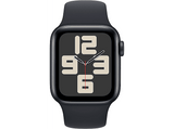 APPLE Watch SE (2023), GPS, 40 mm, Caja de aluminio medianoche, Vidrio delantero Ion-X, Talla M/L, Correa deportiva medianoche