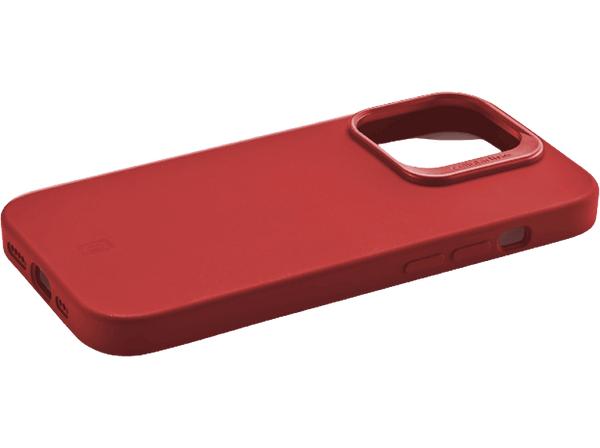 Funda - CellularLine SENSPLUSIPH15R, Para Apple iPhone 15, Silicona, Trasera, Antibacteriana, Rojo