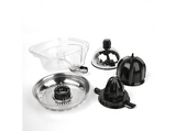 Exprimidor - Black+Decker BXJE100E, 100 W, 2 Conos, Desmontable, Apto lavavajillas, Inox
