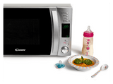 Microondas - Candy CMXC25DCS, Horno combinado, Grill, 1000W, 5 niveles, 25l, Cook in App, Inox