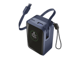 Powerbank - CellularLine Roller, 10000 mAh, Carga rápida, 45 W, 72 horas, USB-C, USAB-A, Azul