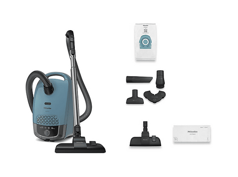 Aspirador con bolsa - Miele Guard S1, 890 W, 3.5 l, Ajuste altura, HyClean Pure, Azul Nórdico
