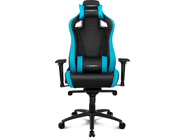 Silla gaming - Drift DR500BL, Reposabrazos 4D, Cojín cervical y lumbar, Reclinable, Giratorio