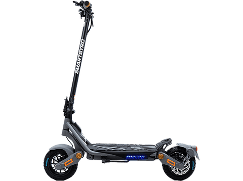 Patinete eléctrico - smartGyro Rockway EVO, Potencia Máxima 800W, Potencia Nominal 500W, Carga 140 kg, 13000 mAh, 25 km/h, 50 km Autonomía, Gris